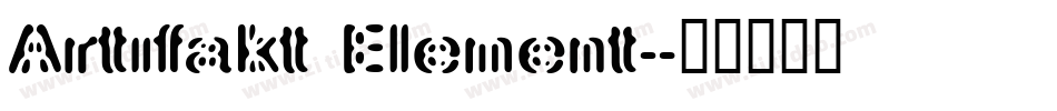 Artifakt Element字体转换